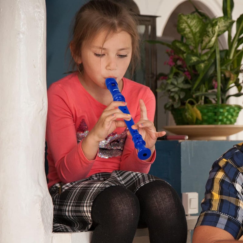 MUSCELL Recorder Instrument,8 Holes German Soprano Recorder Musical Instruments for Kids/Adults,3 packs(Natural,Blue,Red) - Image 5